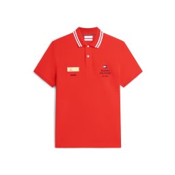 TOMMY HILFIGER Tricou 'Regular Fit' albastru marin / roșu