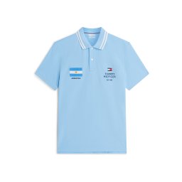 TOMMY HILFIGER Tricou 'Regular Fit' albastru marin / azur / albastru deschis / alb
