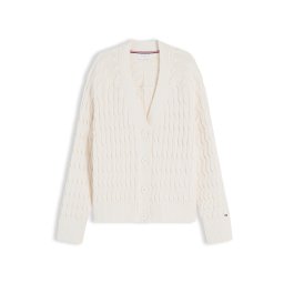 TOMMY HILFIGER Geacă tricotată fildeş