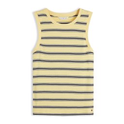 TOMMY HILFIGER Top galben deschis / negru / alb