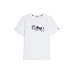 TOMMY HILFIGER Tricou 'Nautical' bleumarin / alb