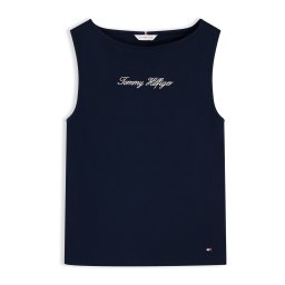 TOMMY HILFIGER Top bleumarin / alb