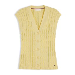 TOMMY HILFIGER Vestă tricotată galben deschis
