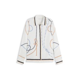 TOMMY HILFIGER Bluză albastru închis / portocaliu caisă / alb