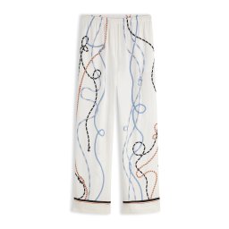 TOMMY HILFIGER Pantaloni albastru deschis / portocaliu / negru / alb