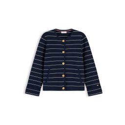 TOMMY HILFIGER Geacă tricotată crem / albastru închis