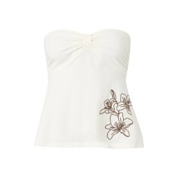 HOLLISTER Top maro / alb