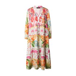 miss goodlife Rochie 'Mosaic Flowers' albastru pastel / verde / portocaliu / roz