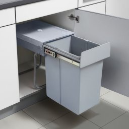 Cos de gunoi încorporabil Froland 20L gri, pentru dulap de bucatarie