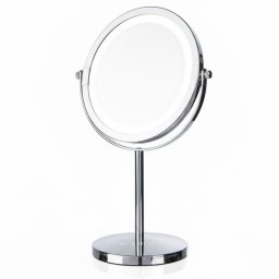 Oglinda cosmetica Beautifly Looking Glass Light, 14,5 cm, Marire 10x, USB-C, LED, Reglare la 360°, Argintiu