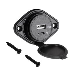 Încărcător auto USB+USB tip C cu încărcare rapidă și livrare de energie