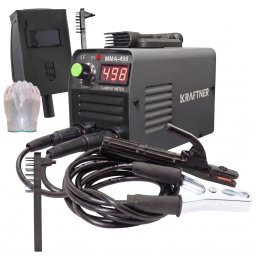 Aparat de sudura invertor MMA, KRAFTNER, 495a, afisaj digital, accesorii incluse, manusi bonus, cablu 1,8m KF-2759