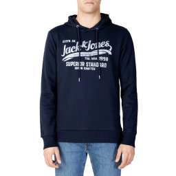 JACK & JONES Hanorac Jprblubilly Logo Sweat Hood Fst 12226943 19-3923 TCX Navy Blazer