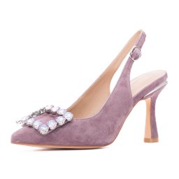 Saboti dama din piele intoarsa, ALMA EN PENA V262004 SUEDE LAVENDER, mov