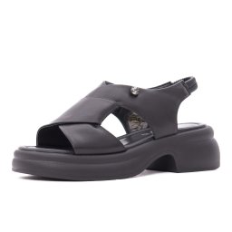 Sandale dama din piele naturala, Karisma 9NMA80001A 01-N, negru
