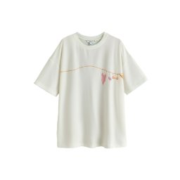 Next Tricou ecru / portocaliu