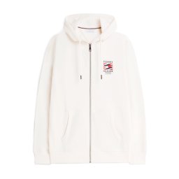 TOMMY HILFIGER Hanorac fildeş / bleumarin / roșu cireș