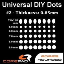 Picioruse pentru mouse Corepad Skatez DOTS PRO Universal - DIY Dots#2 0.85mm, CSD0020