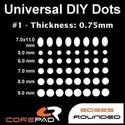 Picioruse pentru mouse Corepad Skatez DOTS PRO Universal - DIY Dots#1 0.75mm, CS28950