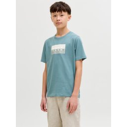 Jack & Jones Tricou baieti, Regular fit la baza gatului, Albastru (SELECTATI MARIMEA: 152 cm)