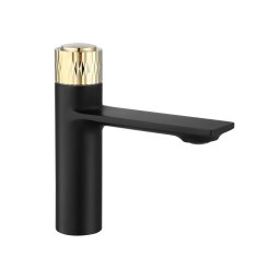 REA-B9987 - Baterie pentru lavoar STORM, 16,5 cm, negru/auriu
