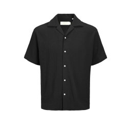 JACK & JONES Cămaşă Jorcoba Stripe Resort Ss 12271060 C-N10 black