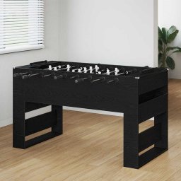 Masa de Foosball Stejar Negru 146,5 x 74 x 85 cm Lemn compozit GartenMobel Dekor