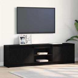 Unitati TV 2 pcs Negru 180 x 34 x 50 cm Lemn compozit GartenMobel Dekor