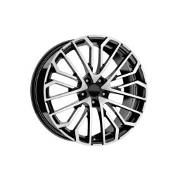 Set 4 jante aliaj DY1647 17 inch 5x112 ET40 negru polish pentru VW Audi