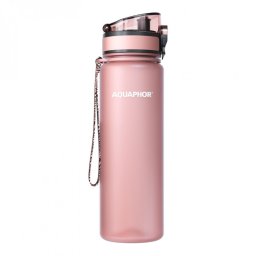 Sticla cu filtru pentru apa Aquaphor City 160041, 500 ml, Tritan, Carbune activ, Aqualen, Capac cu inchidere, Roz