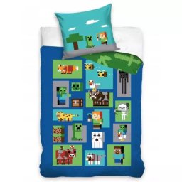 Minecraft: Lumea pixelată lenjerie de pat - 140 x 200 cm