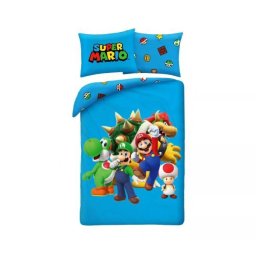 Super Mario: Set lenjerie de pat - 140 x 200 cm