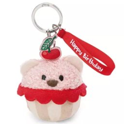 Nici: La mulți ani! Breloc plușat cu ursuleț muffin