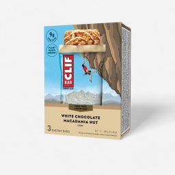 Batoane energizante CLIF BAR Ciocolată albă & macadamia (3x68 g)