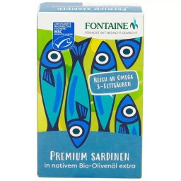 Sardine in Ulei BIO de Masline Extravirgin - Fontaine - 120 grame