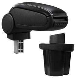 Cotieră pentru Hyundai Accent 3 III (11.2005-11.2010) negru piele ecologica cu cusatura alba
