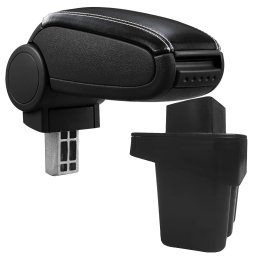 Cotieră pentru Hyundai Accent 4 IV (08.2010-2016) negru piele ecologica cu cusatura alba