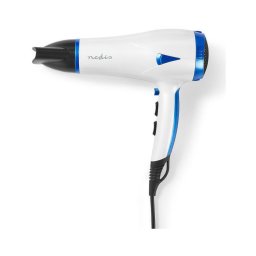 Uscător de păr 2 în 1 2000W/230V alb/albastru Nedis PCHD120WT