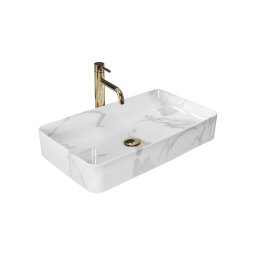 REA-U5896 - Lavoar DENIS pentru blat, 35 x 61,5 cm, ceramică cu decor marmură