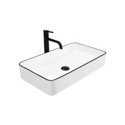 REA-U6513 - Lavoar pentru blat DENIS 35 x 61,5 cm ceramică/alb/negru