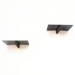 Set 2 rafturi perete decorative 21x6x15 cm, metal 100%, stil industrial boem, capacitate 5 kg, maro/negru - Verificat A · Re-Bloom