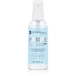 Bell Hypoallergenic Hydrating bază de machiaj și spray fixator 2 în 1 cu acid hialuronic 50 ml