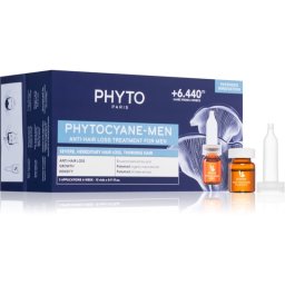 Phyto Phytocyane Anti-Hair Loss Treatment For Men tratament pentru stimularea creșterii părului și anti-cădere 12x3.5 ml