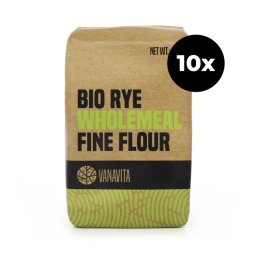 GymBeam BIO Făină integrală fină de secară - Vanavita 10 x 1000 g
