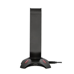 Suport casti Trust GXT 265 Cintar cu RGB, 2 porturi USB, lungime cablu 1.5m, dimensiuni: 130mm x 130mm x 255mm, negru