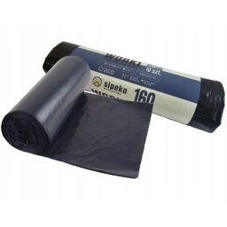 Diverse articole de curatenie Saci menajeri super rezistenti LDPE, 160L, 90 x 110cm, 28 microni, 10buc/rola, Sipeko - negri