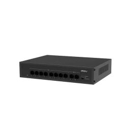 Switch PoE Imou SF110P, 8 porturi PoE, 2 porturi Uplink, buget PoE 65W, protectie 4KV, Plug and play