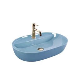 REA-U6618 - Lavoar AURA pentru blat, 41 x 61 cm, ceramică, albastru lucios