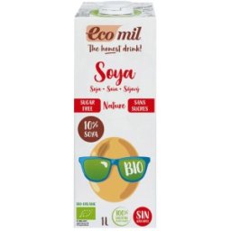 Bautura de Soia fara Zahar, Ecomil, Bio, 1 l