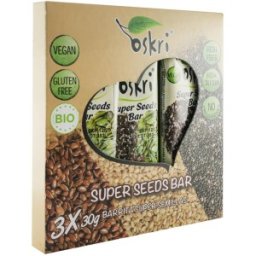 Baton cu Arahide si Seminte, Oskri, Bio, 3 x 30 g